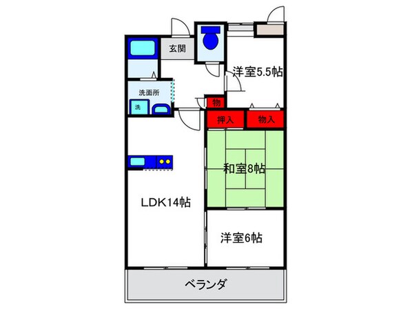 サンライズ豊中の物件間取画像